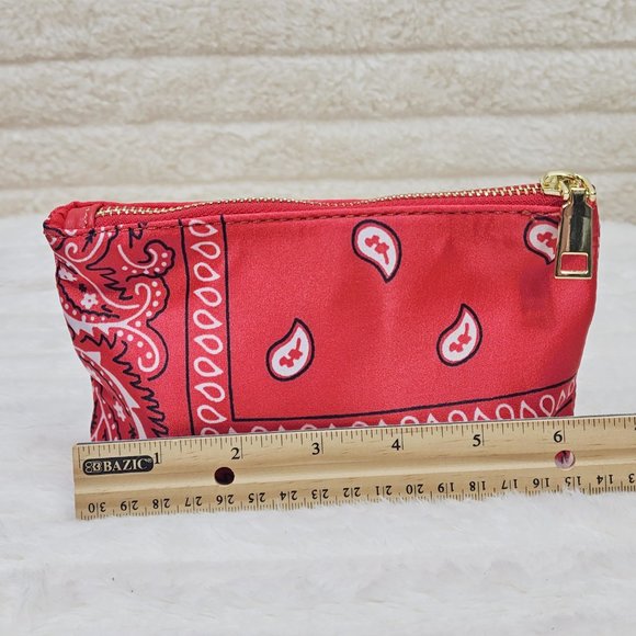 Blue Or Black Bandana Hard Case Make - Up Bag Purse Set of 3 per color - Picture 7 of 16